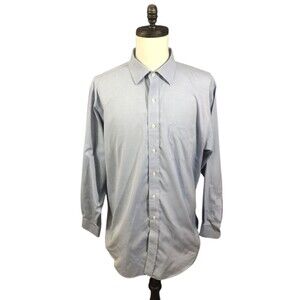 Brooks Brothers Classic Fit Dress Shirt 18-35 Blue Non-Iron Supima Cotton